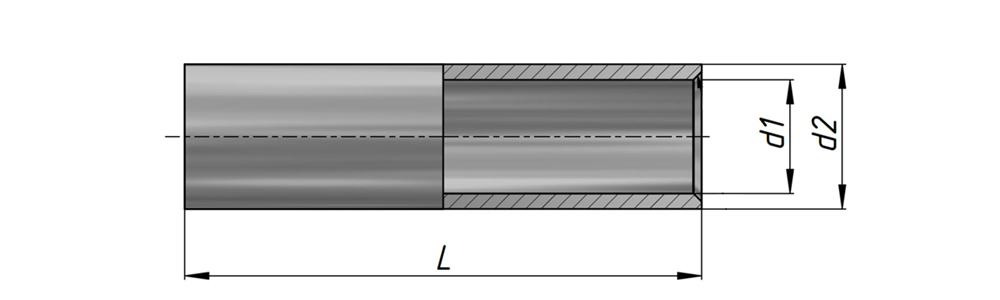 Гильза соединительная ЗЭТАРУС ГА-70 под опрессовку, материал - алюминий, сечение - 70 мм2, цвет - серый