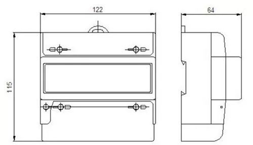 Счетчик электроэнергии трехфазный СПбЗИП ЦЭ2727А.S.RF.5-60.R02, напряжение питания - 400В, 50Гц, количество тарифов - 4, класс точности - 1, на DIN-рейку