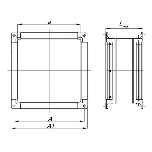 Гибкая вставка Элком Н для №5, диаметр - 382мм, присоединение - фланец/фланец