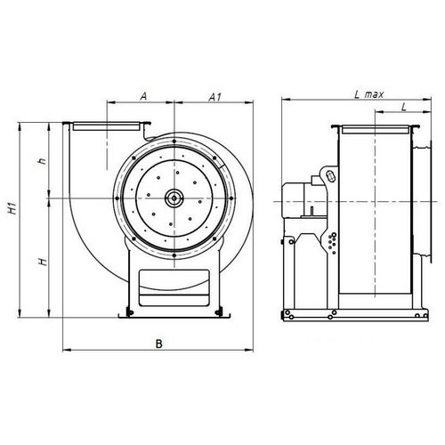 Вентилятор радиальный Элком ВР 80-75 № 3.15, вращение - правое, положение корпуса - 0, с двигателем 1.5кВт, 3000об/мин, корпус - углеродистая сталь, 380В