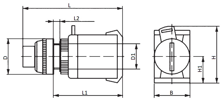 Переключатель ЭРА АС-22 BSW10-AC-2-K02E 2 фиксированных положения I-O, количество разомкнутых контактов - 1, количество замкнутых контактов - 1, цвет кнопки - черный