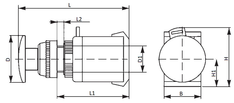 Кнопка управления ЭРА AEA-22 BBG30-AEA-K06E нажимная кнопка Грибок без фиксации, диаметр - 22 мм, количество разомкнутых контактов - 1, количество замкнутых контактов - 1, цвет кнопки - зеленый