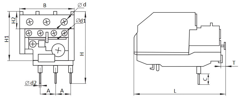 Реле электротепловое ЭРА PRO РТИ-2355 DRT20-0028-0036-E 28-36 А, 1NO+1NC