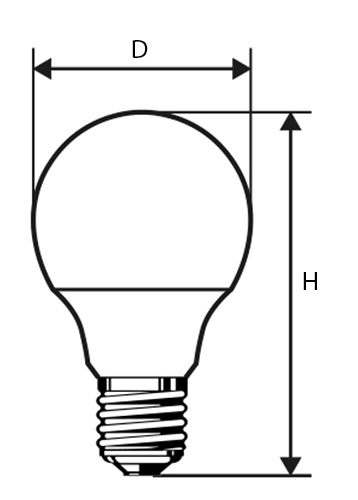 Лампа светодиодная ЭРА STD A60 60 мм мощность - 11 Вт, цоколь - E27, световой поток - 880 лм, цветовая температура - 6000 К, холодный дневной, форма  - грушевидная