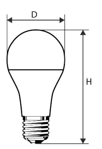 Лампа светодиодная ЭРА STD A65 65 мм мощность - 25 Вт, цоколь - E27, световой поток - 2000 лм, цветовая температура - 2700 К, теплый белый, форма  - грушевидная