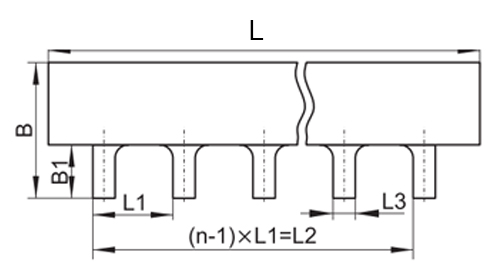Шины соединительные ЭРА PIN для 4-х фазной нагрузки, 63-100 А, 54 модуля