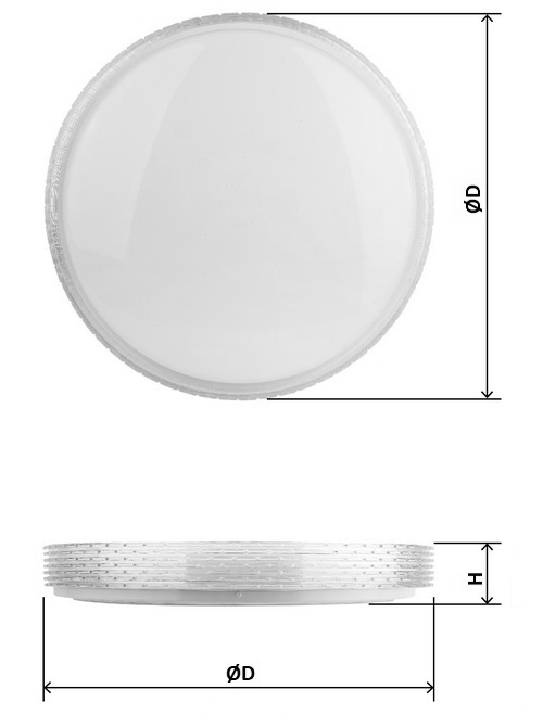 Светильники светодиодные ЭРА Классик LIM 70 Вт потолочные управляемые, световой поток 4900Лм, цветовая температура 3400-5500К, IP20, с пультом ДУ, цвет - белый