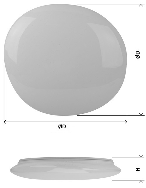 Светильник светодиодный ЭРА Stone 70 Вт потолочный управляемый, световой поток 5600Лм, цветовая температура 3000-6500К, IP20, с пультом ДУ, цвет - белый