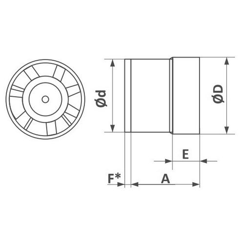 Вентилятор канальный ESQ Fly P 125, мощность - 18кВт, производительность - 190м3/час, корпус - пластик, 220В