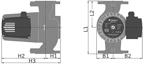 Насосы циркуляционные FANCY FBS Ду40-80x40-80 Ру10 поверхностные, мощность - 0.7-1.3 кВт, производительность - 14-49 м3/час, напор - 6.2-20 м, 380 В, рабочее колесо - нержавеющая сталь/пластик