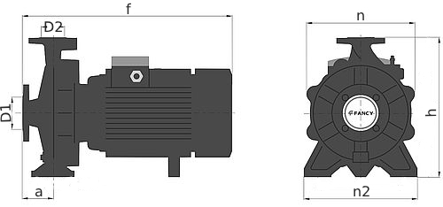 Насосы консольно-моноблочные FANCY FSTm 32 мм Ду50x32 Ру16 центробежные, горизонтальные, мощность - 0.75-3 кВт, напор - 15-35.2 м, производительность - 9-15 м3/час, 220 В, рабочее колесо - нержавеющая сталь