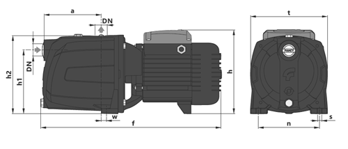 Насос центробежный FANCY FCm40/160A Ду50x40 горизонтальный, подача - 11.40 м3/ч, мощность - 1.50 кВт, напряжение - 230 В, корпус - чугун