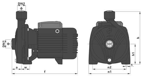 Насос центробежный FANCY FCm100 Ду25x25 горизонтальный, подача - 3 м3/ч, мощность - 0.25 кВт, напряжение - 230 В, корпус - чугун