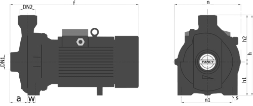 Насос центробежный FANCY FCD 625C Ду100x100 Ру16 горизонтальный, с резьбовым отверстием, подача - 60.00 м3/ч, мощность - 4 кВт, напряжение - 380 В, корпус - чугун