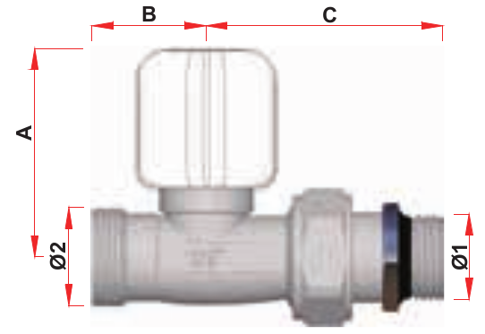 Вентиль регулирующий FAR 1/2″ М24х19 Ду15 Ру16, прямой, уплотнение EPDM