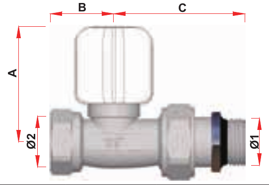 Вентиль регулирующий FAR 3/8″ Ду10 Ру16, прямой, ВР, уплотнение EPDM