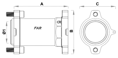 Удлинитель FAR FK 3877 для коллектора Start Ду32 Ру25, фланцевый, длина 100мм