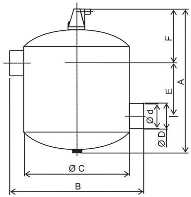 Сепаратор воздуха Гранэйр Тип В Ду150 Ру10 приварной, корпус - углеродистая сталь