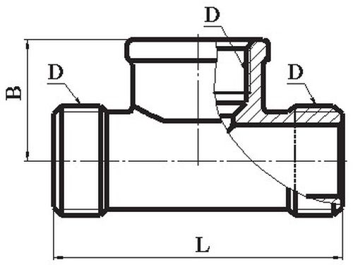 Тройники цапка-муфтовые ЦВЕТЛИТ ZW5 Ду20 Ру16 латунные, равнопроходные, внутренняя/наружная резьба