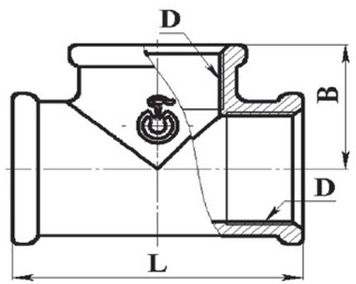 Тройники прямые ЦВЕТЛИТ ZW5 Ду15-25 Ру16 латунные, равнопроходные, внутренняя резьба