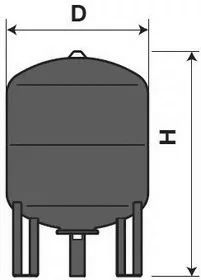 Расширительный бак Джилекс Цилиндрический 200 л 6 бар 1 1/4″ мембранный напольный