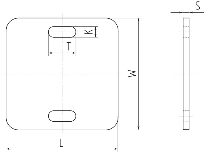 Бирка Fortisflex У-134МГ 55x55мм для кабеля, форма - квадрат