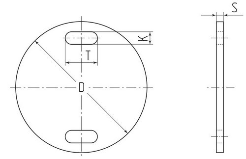 Комплект бирка-риббон Fortisflex У-135Р диаметр 55мм для кабеля, форма - круг