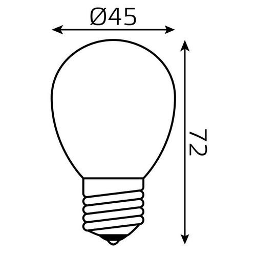 Лампы светодиодные Gauss Black Filament P45 диммируемые матовые 45 мм, мощность - 9 Вт, цоколь - E27, световой поток - 590-610 лм, цветовая температура - 3000-4100 K, форма - шарообразная