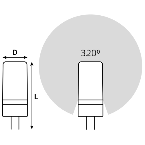 Лампа светодиодная GAUSS Elementary G9 16 мм мощность - 100 Вт, цоколь - G4, световой поток - 9500 Лм, цветовая температура - 4000 °К, цвет свечения - белый, форма - капсульная