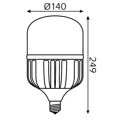 Лампа светодиодная Gauss Basic T140 140 мм мощность - 75 Вт, цоколь - E40, световой поток - 7130 лм, цветовая температура - 6500 K, форма - цилиндр
