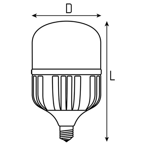 Лампы светодиодные Gauss Elementary Promo T160 145-160 мм мощность - 5.5-95 Вт, цоколь - E27-40, световой поток - 420-8800 лм, цветовая температура - 4100-6500 K, форма - цилиндр
