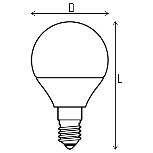Лампа светодиодная Gauss Elementary G45-14 45 мм мощность - 6 Вт, цоколь - E14, световой поток - 450 лм, цветовая температура - 4100 K, нейтральный белый свeт, форма - шар
