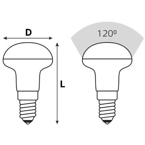 Лампы светодиодные GAUSS Elementary R39 39 мм мощность - 4 Вт, цоколь - E14, световой поток - 300 Лм, цветовая температура - 3000-4100 °К, цвет свечения - теплый белый, форма - рефлекторная