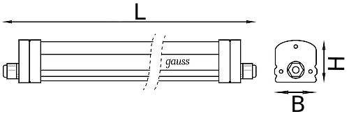 Светильник светодиодный Gauss Universal 18 Вт, накладной, цветовая температура 4000 К, световой поток 1700 Лм, IP65, форма - прямоугольник, материал корпуса - пластик, цвет - белый