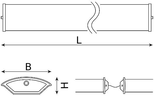 Светильник для светодиодных ламп Gauss Лайт 2x18 Вт, ДПО, с цоколем G13, накладной, IP40, форма - прямоугольник, материал корпуса - пластик, цвет - белый