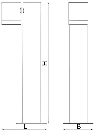 Светильник садово-парковый Gauss Sonata 35 Вт 165x440x110 накладной, IP54, материал корпуса - алюминий, цвет - черный