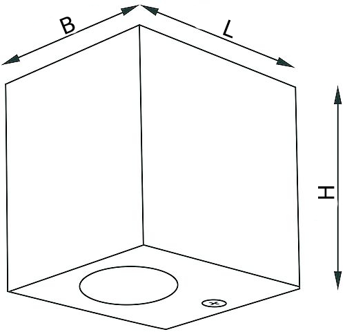 Светильник садово-парковый Gauss Cube 35 Вт 1xGU10 92x78x68 настенный, накладной, IP54, материал корпуса - алюминий, цвет - черный