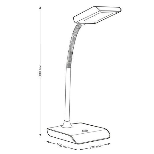 Светильник светодиодный Gauss GTL GT1011, настольный, 8 Вт, цветовая температура 4000 °К, световой поток 550 лм, материал корпуса - пластик, цвет - белый