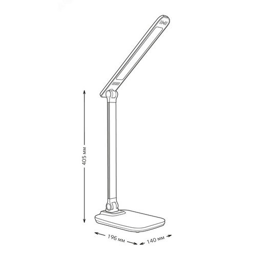 Светильник светодиодный Gauss Qplus с USB 10 Вт, 196x140x405 мм, настольный, световой поток 590 лм, материал корпуса - пластик, цвет - белый