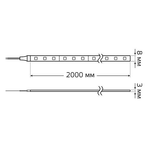 Лента светодиодная Gauss Basic IP20, 9.6 Вт, цветовая температура - 4000 K,  количество светодиодов - 120 шт/м, тип светодиодов - 2835 SMD, длина ленты - 2 м, ширина ленты - 8 мм