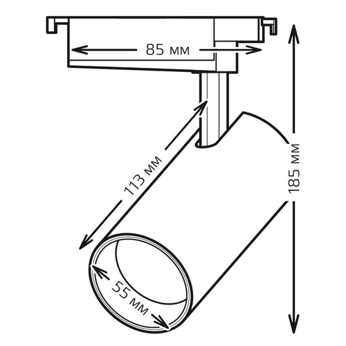 Светильник светодиодный Gauss Track Light LED 12 Вт, трековый, однофазный, цветовая температура 4000 K, световой поток 1100 Лм, материал корпуса - алюминий, рассеиватель - линза, цвет - белый