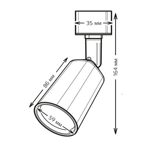 Светильник светодиодный Gauss Track Light LED 8 Вт, трековый, однофазный, цветовая температура 4000 K, световой поток 600 Лм, материал корпуса - пластик, рассеиватель - линза, цвет - черный