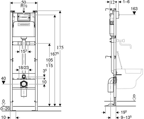 Инсталляция Geberit Duofix для умывальника