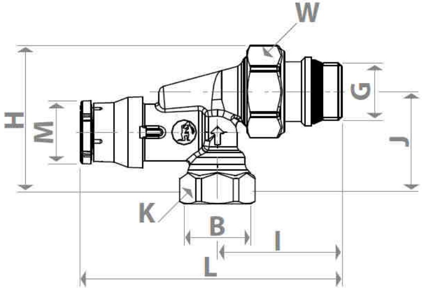 Клапаны автоматические терморегулирующие GEKON GK 7625 1/2″ Ду15 Ру16 осевой, латунные хромированные, внутренняя/наружная резьба
