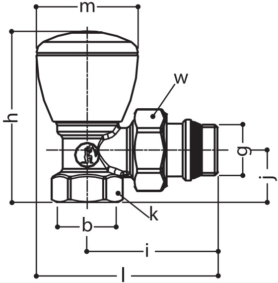 Клапан ручной регулировки Giacomini R5TG 3/8″ Ду10 Ру16 угловой, отвод с герметичной прокладкой, латунный хромированный, внутренняя/наружная резьба