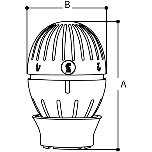 Термостатическая головка Giacomini R470 Ру10 с диапазоном регулировки 8-32 °C, с жидкостным датчиком, с настройкой против замораживания