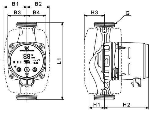 Насос циркуляционный Grundfos ALPHA2 25-40 поверхностный, корпус - чугун, мощность - 0.018кВт, напор - 4м, производительность - 25л/мин, 220В