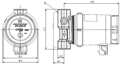 Насосы циркуляционные Grundfos COMFORT BA PM поверхностные, корпус - латунь, мощность - 0.007кВт, напор - 1.4м, производительность - 8л/мин, 230В