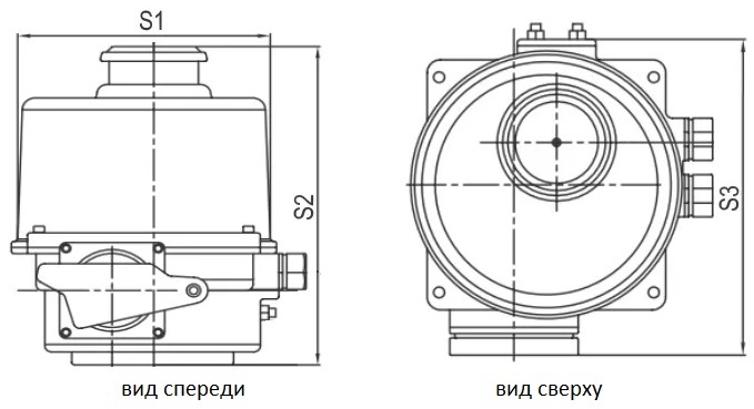 Затворы дисковые поворотные DN.ru WBV1616E-2W-Fb-H Ду50-65 Ру16 корпус - чугун QT450, диск - чугун QT450, уплотнение - EPDM, межфланцевые, с электроприводом 1/4-оборотным ГЗ-ОФ(К) 24В