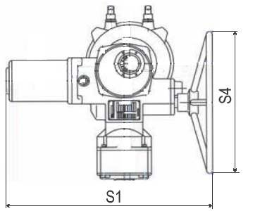 Эскиз Однооборотный взрывозащищенный электропривод ГЗ-ОФВ-630/7,5 380В